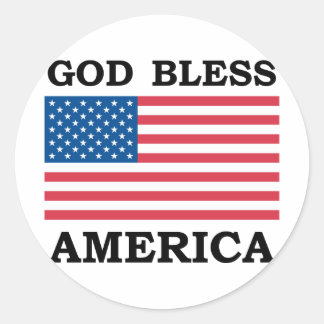 God zegenAmerika Ronde Sticker