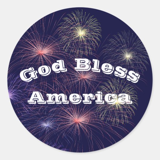 God zegenAmerika Ronde Sticker (Voorkant)