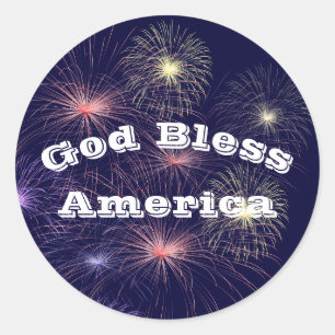 God zegenAmerika Ronde Sticker