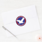 God zegenAmerika Ronde Sticker (Envelop)