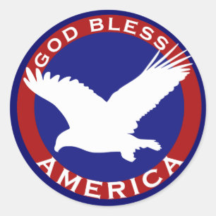 God zegenAmerika Ronde Sticker
