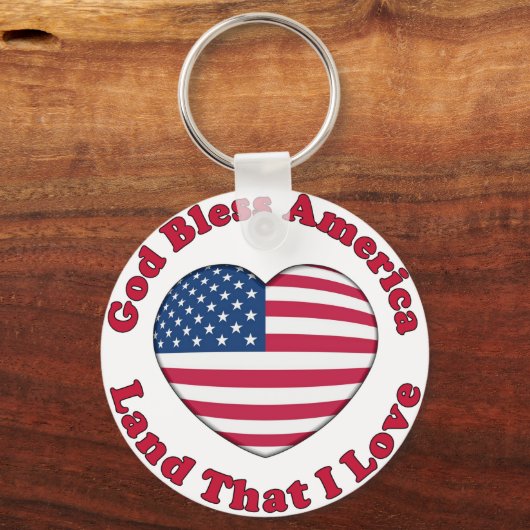 God zegenAmerika Sleutelhanger (Voorkant)