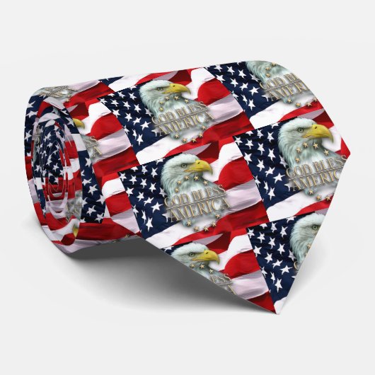 God zegenAmerika Stropdas (Opgerold)