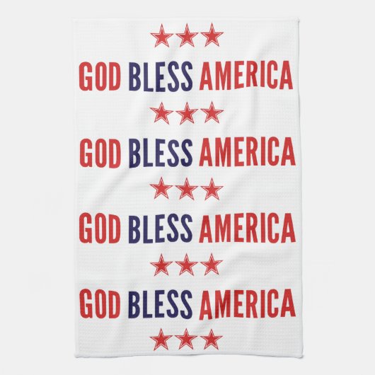 God zegenAmerika Theedoek (Verticaal)