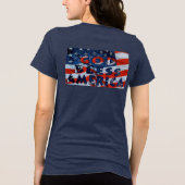 God zegenAmerika Tri-Blend Shirt (Achterkant)