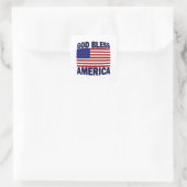 God zegenAmerika Vierkante Sticker (Tas)