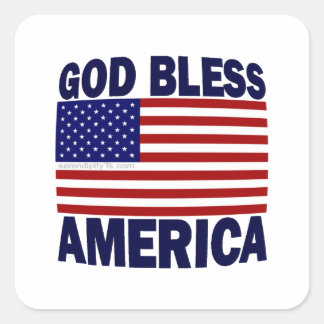 God zegenAmerika Vierkante Sticker
