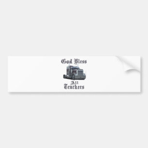 God zegene alle truckers bumpersticker