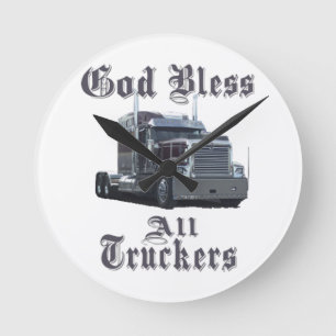 God zegene alle truckers ronde klok