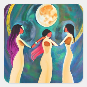 God zegene alles onder de maan vierkante sticker