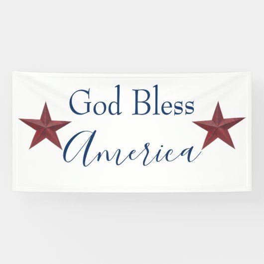 God zegene Amerika aanpasbaar Spandoek (Horizontaal)