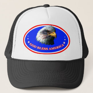 GOD ZEGENE AMERIKA AMERIKAANSE VLAG KALE ADELAAR TRUCKER PET