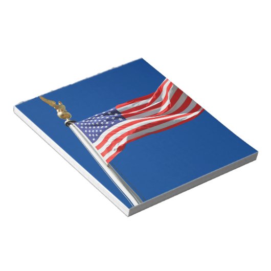 God zegene Amerika, Amerikaanse vlag, steun van Pa Notitieblok (Schuin)