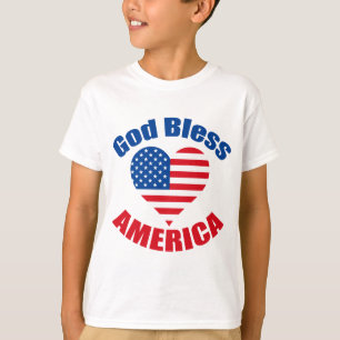 God zegene Amerika Christelijk 4 juli Kinder T-shirt