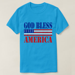 God zegene Amerika Classic Patriottisch T-shirt