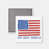 God zegene Amerika magneet (Voorkant / Achterkant)