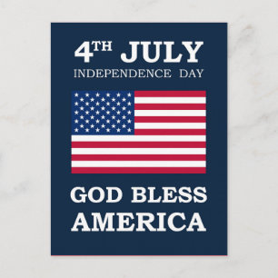 God zegene Amerika, Onafhankelijkheidsdag Briefkaart