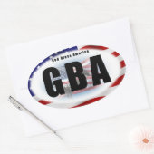 God zegene Amerika Ovale Sticker (Envelop)