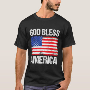 God zegene Amerika Patriottisch Gelukkig 4 juli vo T-shirt