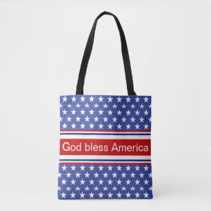 God zegene Amerika patriottisch patroon Tote Bag