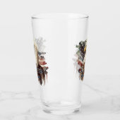 God zegene Amerika Patriottische Eagle Waterverf Glas (Links)