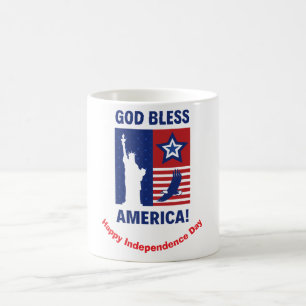 "God zegene Amerika" Patriottische symbolen Custom Koffiemok