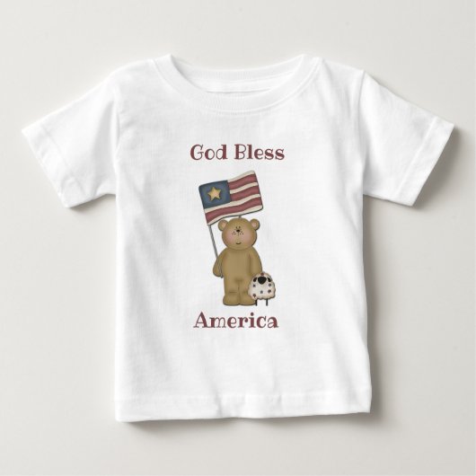 God zegene Amerika - Patriottische Teddy Bear (Voorkant)