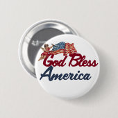 God zegene Amerika Ronde Button 5,7 Cm (Voorkant /achterkant)