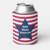 God zegene Amerika rood wit en blauw Blikjeskoeler (Blikje Achterkant)