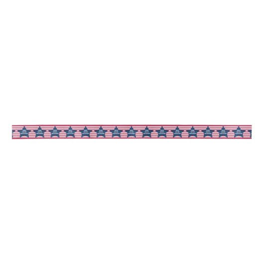 God zegene Amerika rood wit en blauw Lint (Voorkant)