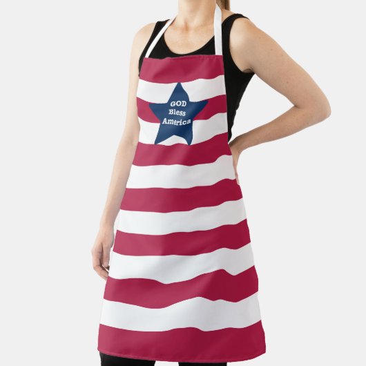 God zegene Amerika rood wit en blauw Schort (Insitu)