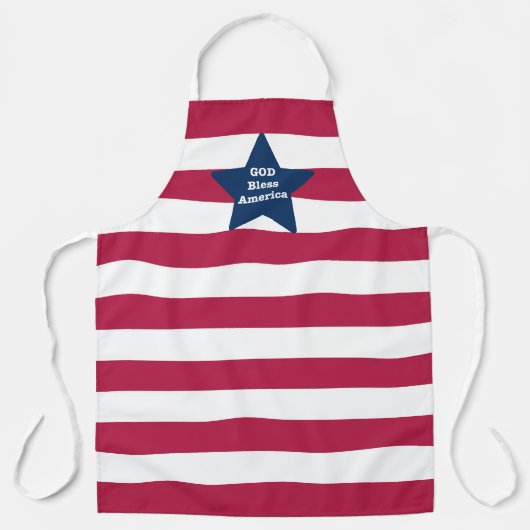 God zegene Amerika rood wit en blauw Schort (Voorkant)