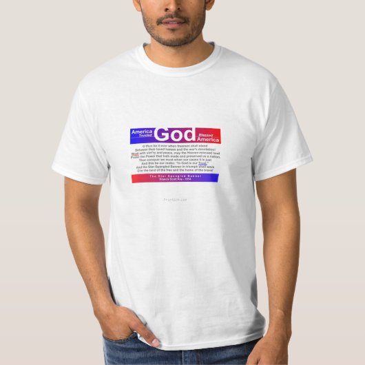 God zegene Amerika T-shirt (Voorkant)