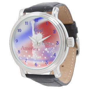 God zegene Amerikaanse vrijheid Horloge
