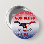 God zegene de Amerikaanse Button (Voorkant /achterkant)