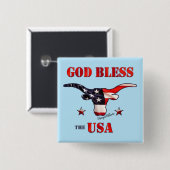 God zegene de Amerikaanse Button (Voorkant /achterkant)