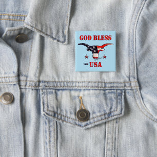 God zegene de Amerikaanse Button