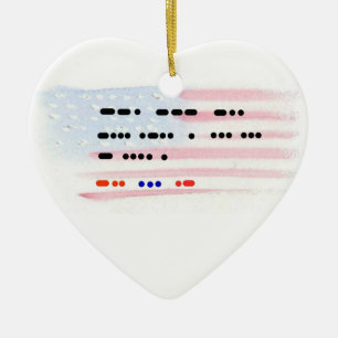 God zegene de Amerikaanse morse Code Xmas Ornament