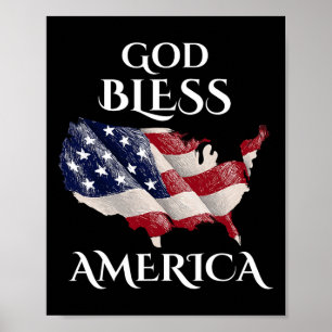 God zegene de Amerikaanse Onafhankelijkheidsdag Ve Poster