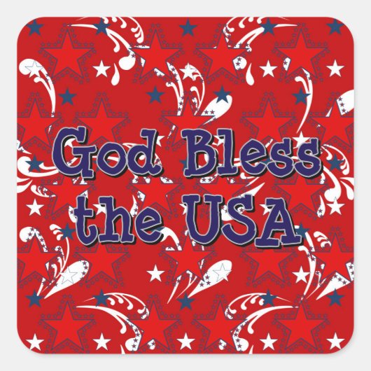 God zegene de Amerikaanse Sticker (Voorkant)