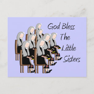 God zegene de kleine zussen briefkaart