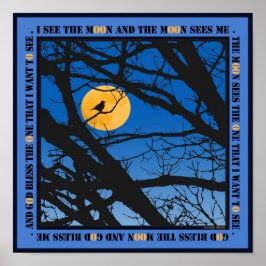 God zegene de maan poster