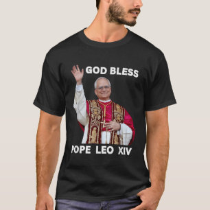 God zegene de nieuwe paus Leo XIV Katholieke Kerk T-shirt