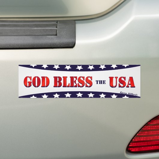 God zegene de Verenigde Staten Bumpersticker (Op auto)