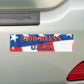 "GOD ZEGENE DE VS." Bumpersticker (Op auto)