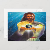 God zegene de wereld briefkaart (Voorkant / Achterkant)