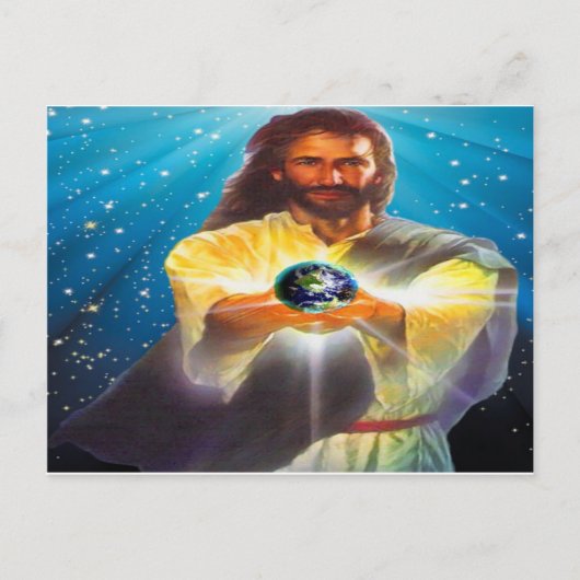 God zegene de wereld briefkaart (Voorkant)