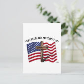 GOD ZEGENE DEZE MILITAIRE VADER ruwe kruis & Ameri Briefkaart (Staand voorkant)