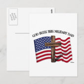 GOD ZEGENE DEZE MILITAIRE VADER ruwe kruis & Ameri Briefkaart (Voorkant / Achterkant)