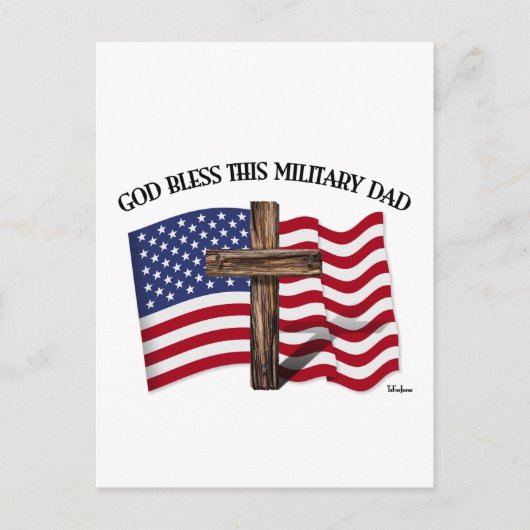 GOD ZEGENE DEZE MILITAIRE VADER ruwe kruis & Ameri Briefkaart (Voorkant)